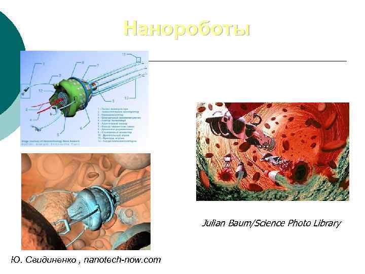Нанороботы Julian Baum/Science Photo Library Ю. Свидиненко , nanotech-now. com 