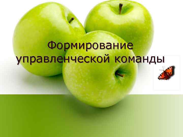 Формирование управленческой команды 