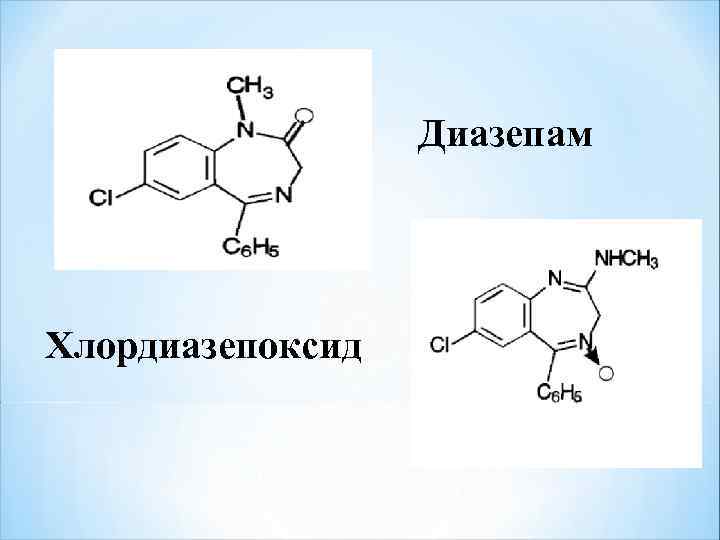 Диазепам Хлордиазепоксид 