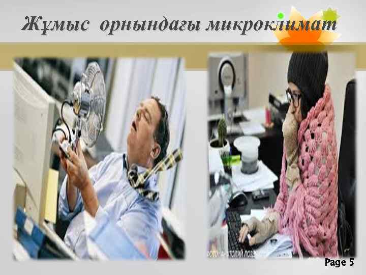 Жұмыс орнындағы микроклимат Page 5 