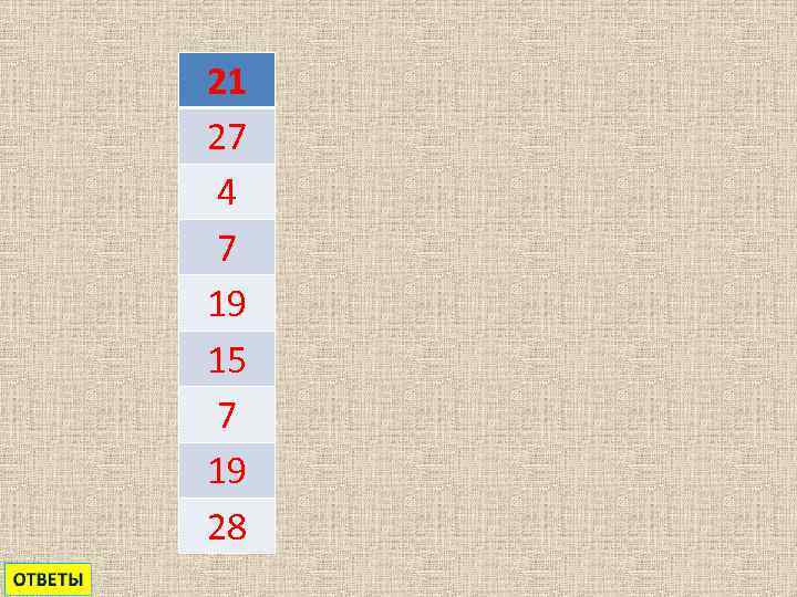 21 27 4 7 19 15 7 19 28 