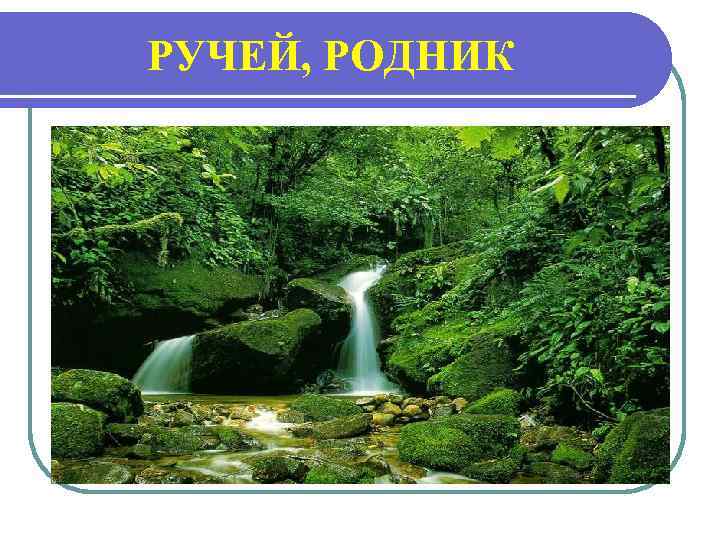 РУЧЕЙ, РОДНИК 