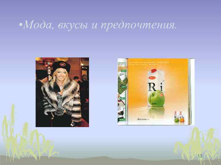  • Мода, вкусы и предпочтения. 13 