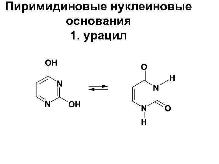 Пиримидиновые нуклеиновые основания 1. урацил 