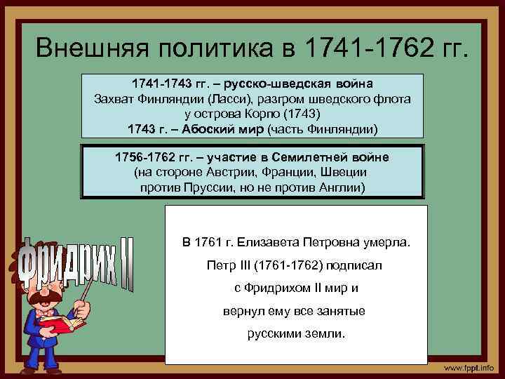 Внешняя политика 1741 1762 кратко. Внешняя политика 1741-1762. Русско шведская война 1741 1743 гг итоги. Внешняя политика в 1741-1743гг. Внешняя политика с 1741.