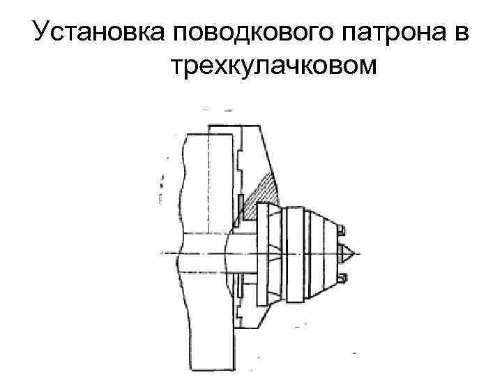 Установка поводкового патрона в трехкулачковом 