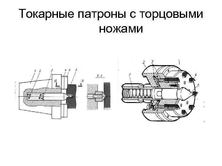 Токарные патроны с торцовыми ножами 