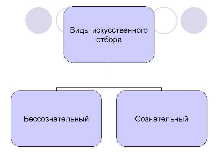 Схема вида искусственного отбора