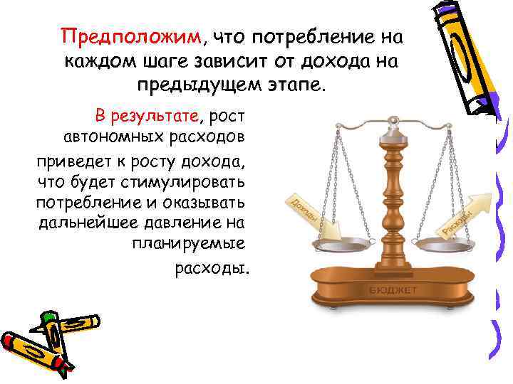  Предположим, что потребление на каждом шаге зависит от дохода на предыдущем этапе. В