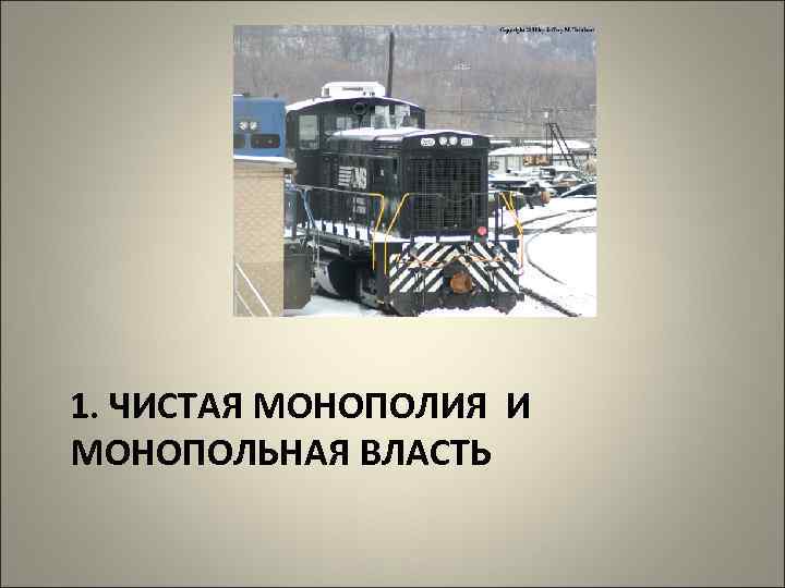 1. ЧИСТАЯ МОНОПОЛИЯ И МОНОПОЛЬНАЯ ВЛАСТЬ 