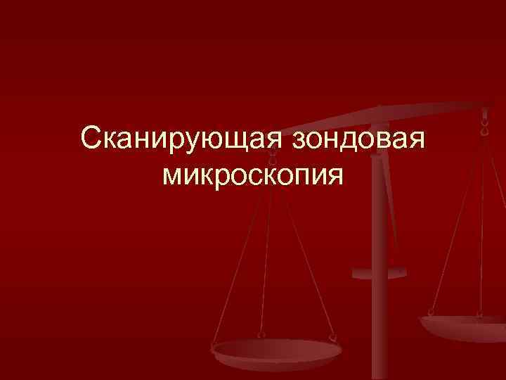 Сканирующая зондовая микроскопия 