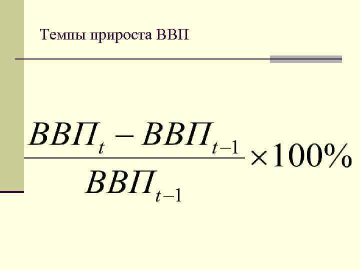 Темпы прироста ВВП 