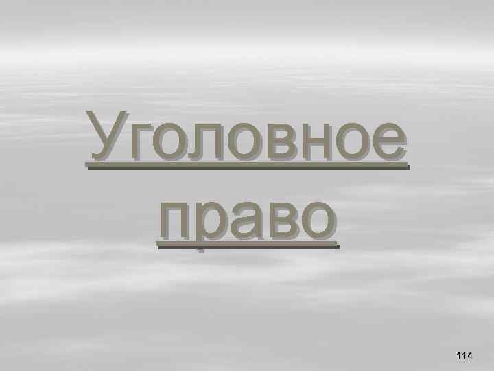 Уголовное право 114 