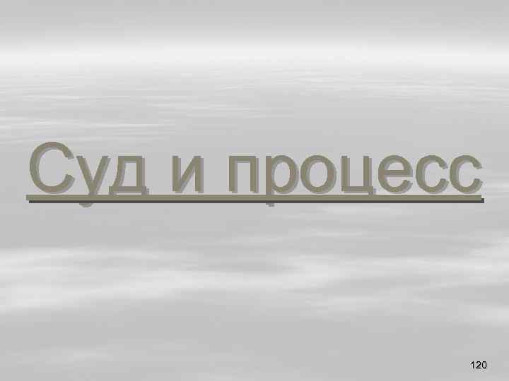 Суд и процесс 120 