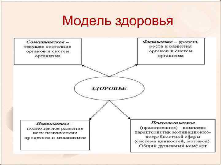 Модель здоровья 