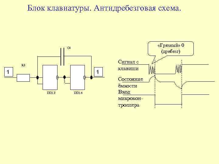 Дребезг контактов схема