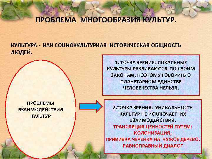 ПРОБЛЕМА МНОГООБРАЗИЯ КУЛЬТУРА - КАК СОЦИОКУЛЬТУРНАЯ ИСТОРИЧЕСКАЯ ОБЩНОСТЬ ЛЮДЕЙ. 1. ТОЧКА ЗРЕНИЯ: ЛОКАЛЬНЫЕ КУЛЬТУРЫ