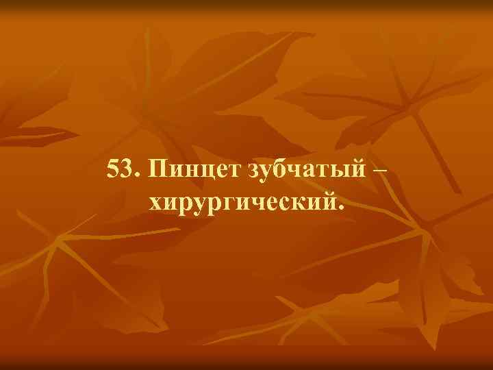 53. Пинцет зубчатый – хирургический. 