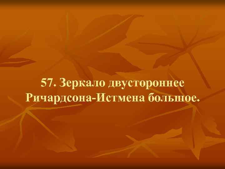 57. Зеркало двустороннее Ричардсона-Истмена большое. 