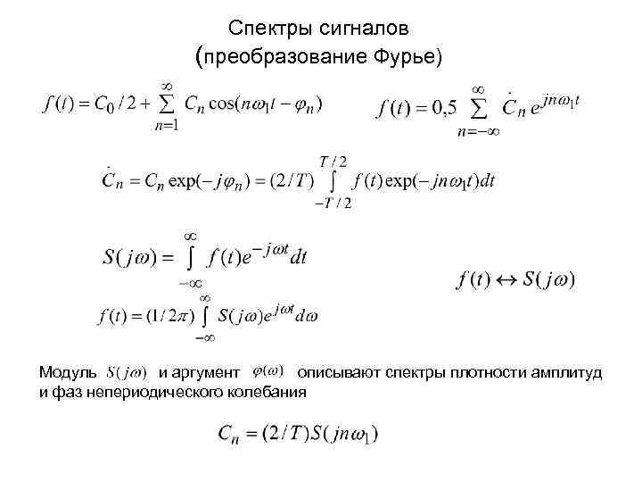 Спектр амплитуд при помощи диаграмм ряд фурье