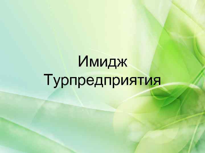 Имидж Турпредприятия 