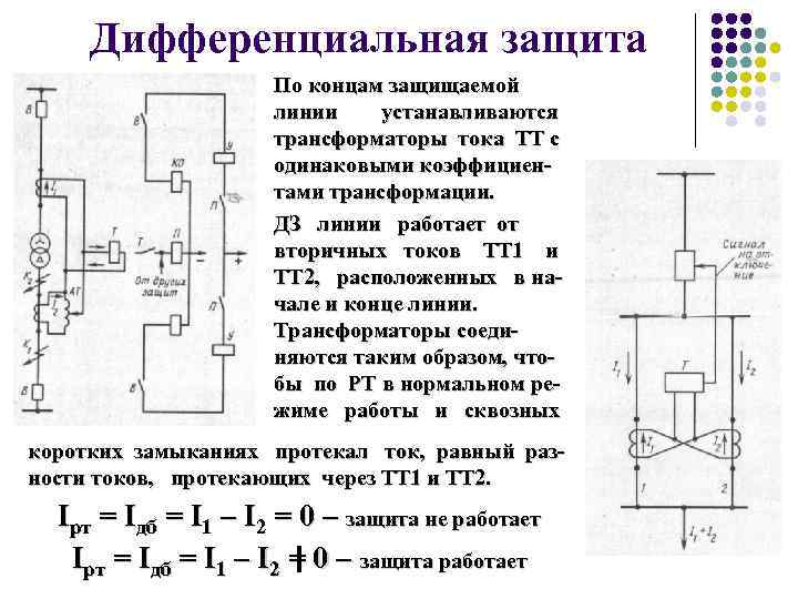 Принципы построения схем релейной защиты