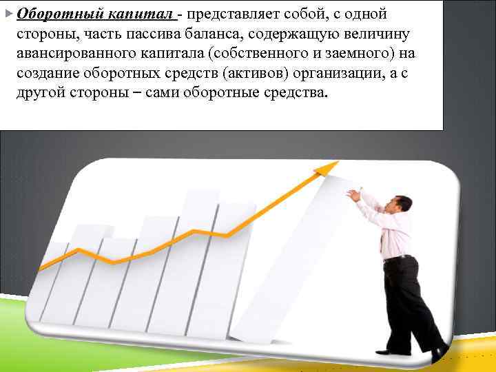  Оборотный капитал - представляет собой, с одной стороны, часть пассива баланса, содержащую величину