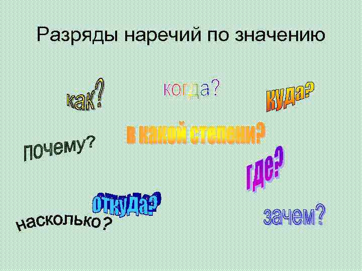 Разряды наречий по значению 6 класс презентация