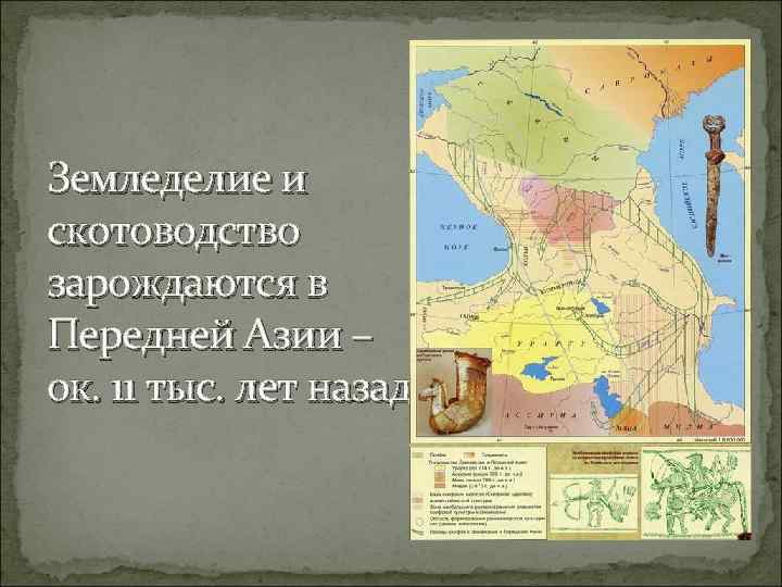 Земледелие и скотоводство зарождаются в Передней Азии – ок. 11 тыс. лет назад 