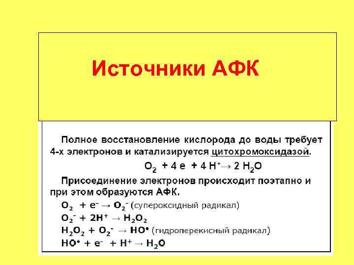 Источники АФК 