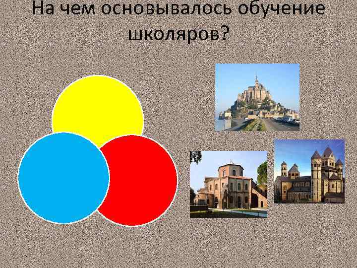 На чем основывалось обучение школяров? 