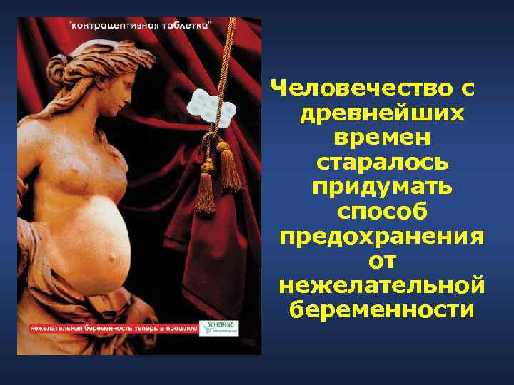 Человечество с древнейших времен старалось придумать способ предохранения от нежелательной беременности 