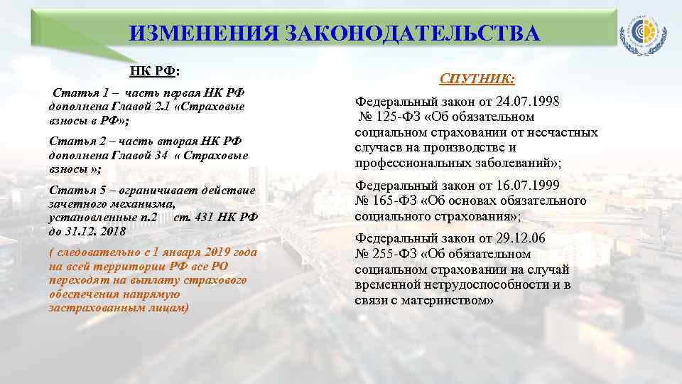 ИЗМЕНЕНИЯ ЗАКОНОДАТЕЛЬСТВА НК РФ: Статья 1 – часть первая НК РФ дополнена Главой 2.