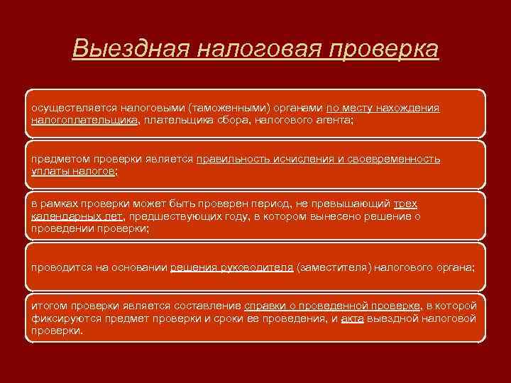 Выездная налоговая проверка