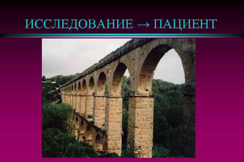 ИССЛЕДОВАНИЕ → ПАЦИЕНТ 