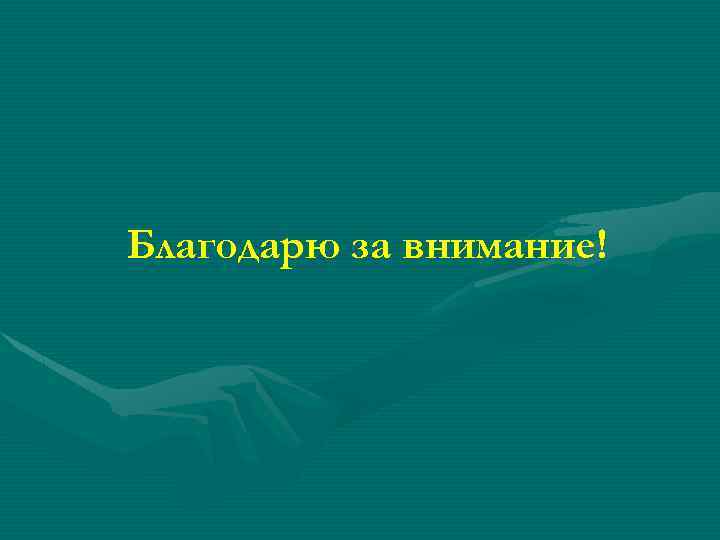 Благодарю за внимание! 