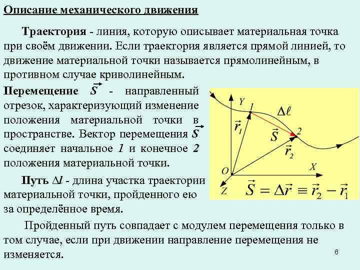 Описание движения. Механическое движение Траектория. Механика Траектория движения. Траектория движения материальной точки это. Путь материальной точки.