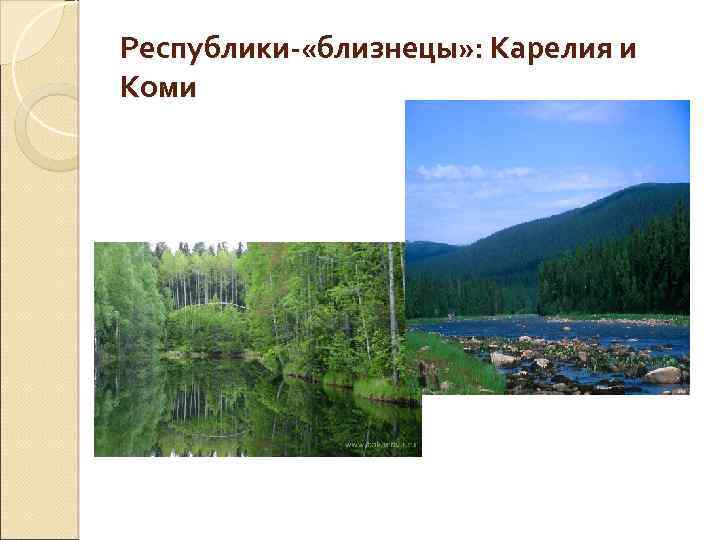 Республики- «близнецы» : Карелия и Коми 