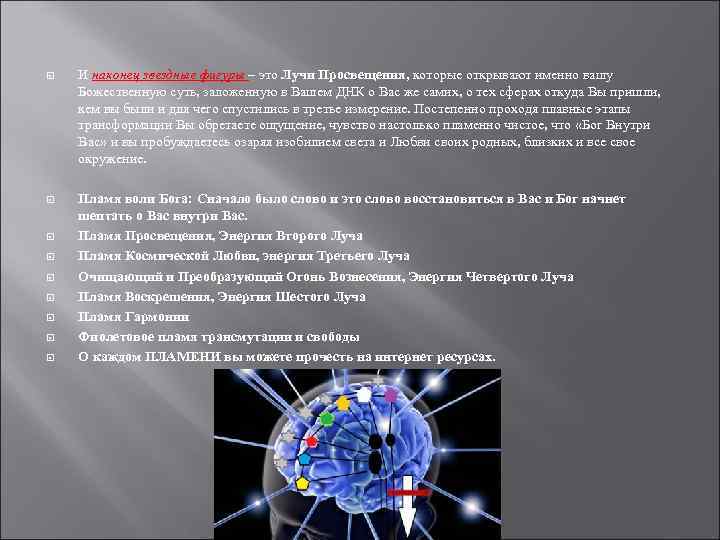  И наконец звездные фигуры – это Лучи Просвещения, которые открывают именно вашу Божественную