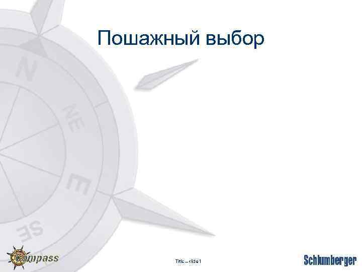 Пошажный выбор 