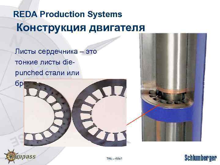 REDA Production Systems Конструкция двигателя Листы сердечника – это тонкие листы diepunched стали или