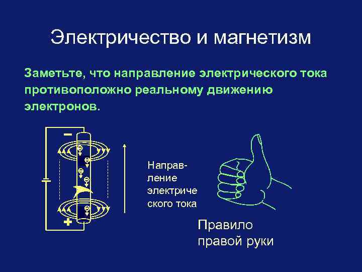 8 класс физика презентация направление электрического тока