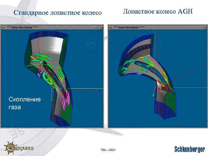 Стандарное лопастное колесо Скопление. Gas Accumulation Eliminated with газа AGH Feature Лопастное колесо AGH