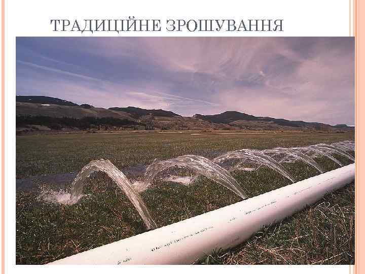 ТРАДИЦІЙНЕ ЗРОШУВАННЯ 