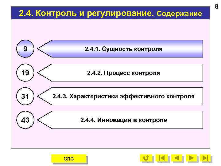 2. 4. Контроль и регулирование. Содержание 9 2. 4. 1. Сущность контроля 19 2.