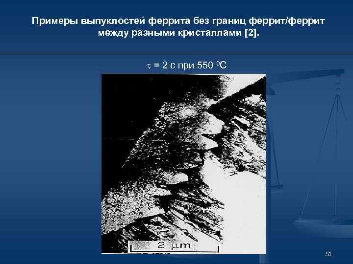 Примеры выпуклостей феррита без границ феррит/феррит между разными кристаллами [2]. = 2 с при