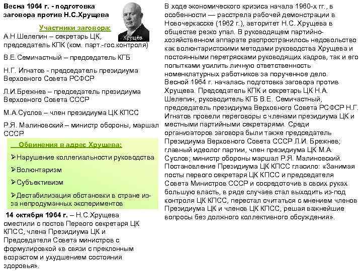 Никто из советских руководителей не возражал против планов хрущева а маршал