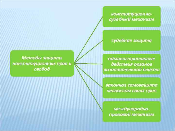 конституционносудебный механизм судебная защита Методы защиты конституционных прав и свобод административные действия органов исполнительной