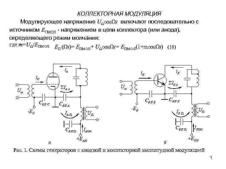 Схемы амплитудная модуляция