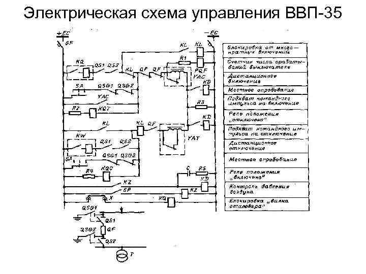 Электрическая схема управления ВВП 35 